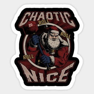 RPG - Christmas Santa Alignment - Chaotic Nice Sticker